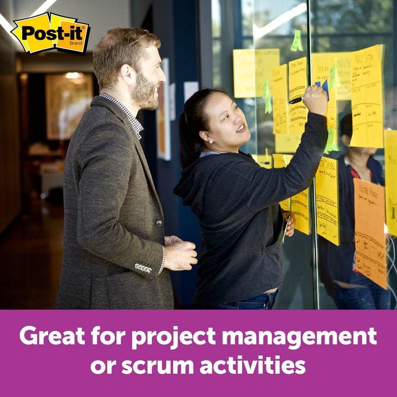 Post-it Super Sticky Big Notes, 11 in x 11 in, 1 Pad, 2X The Sticking Power, Neon Orange (BN11O) - Image 2